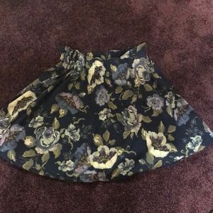 Blue skirt with flowers